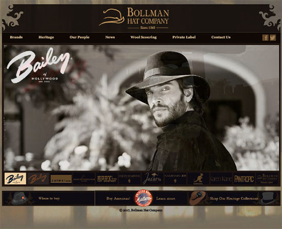 Bollman Hat website screengrab