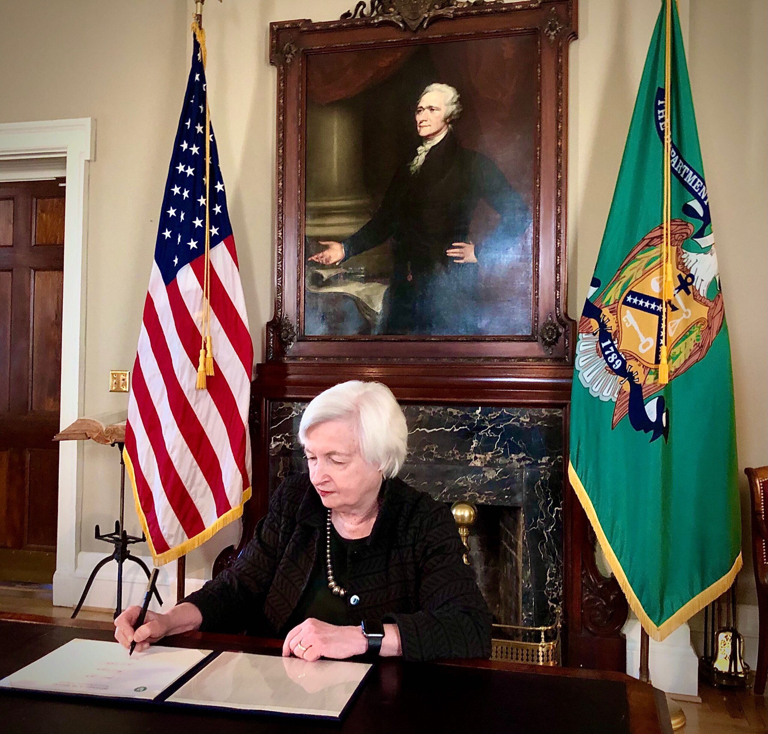 Secretary Janet L. Yellen Provides Official Signature for 2021 United States Paper Currency